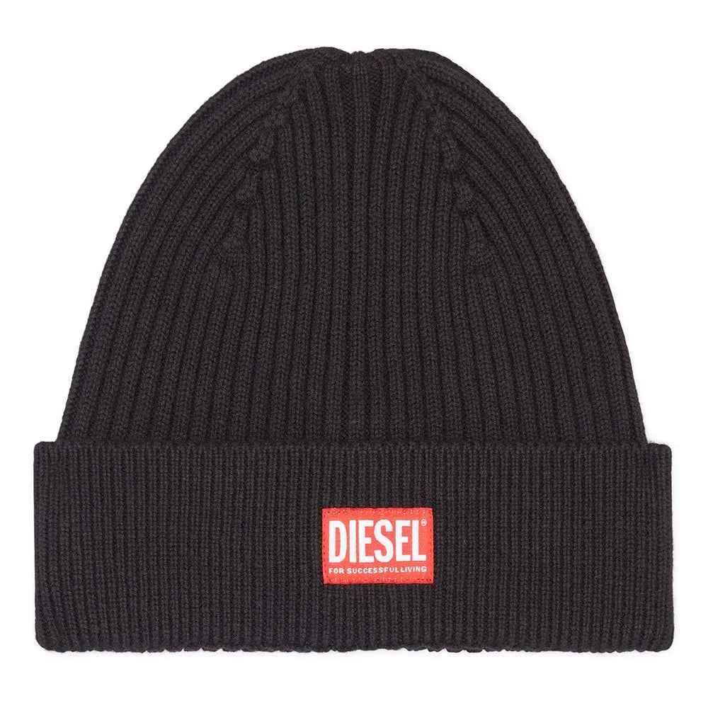 Diesel Ribbed Beanie "Black"