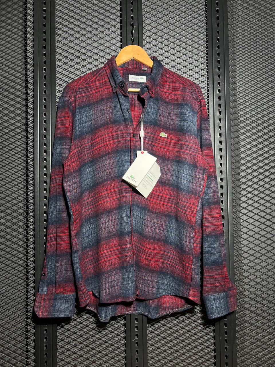 Lacoste Scotch Plaid Flannel Shirt