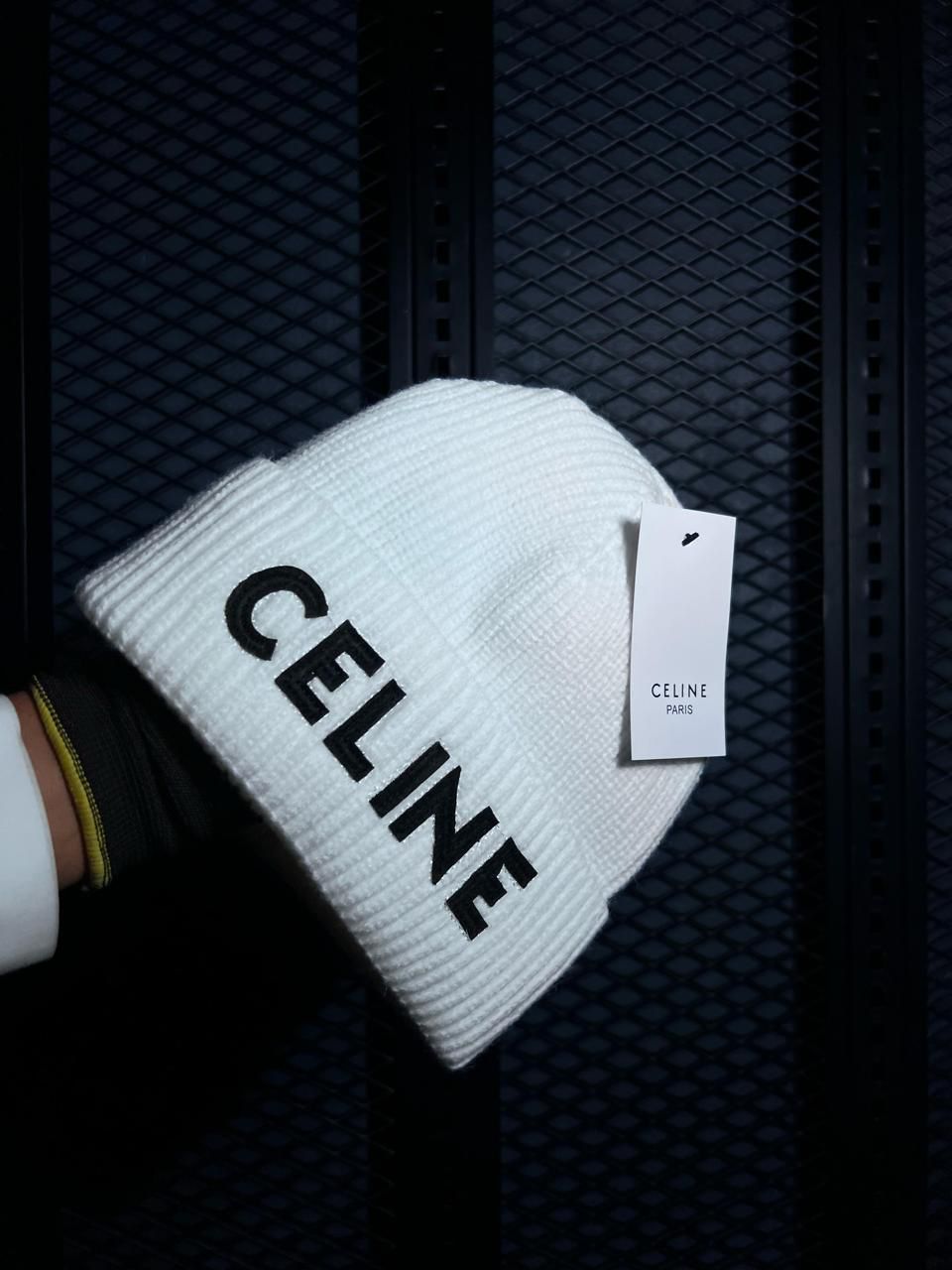 Celine Laine Knit Beanie "white"