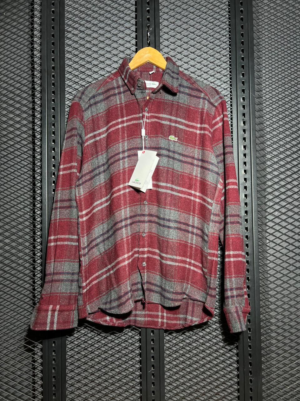 Lacoste Scotch Plaid Flannel Shirt