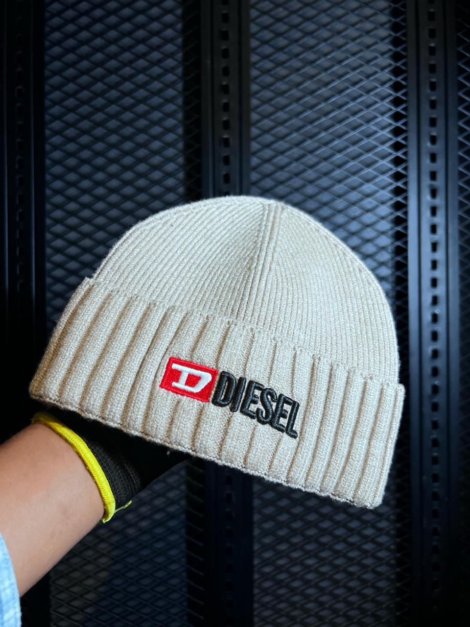 Diesel Ribbed Beanie "Cream"