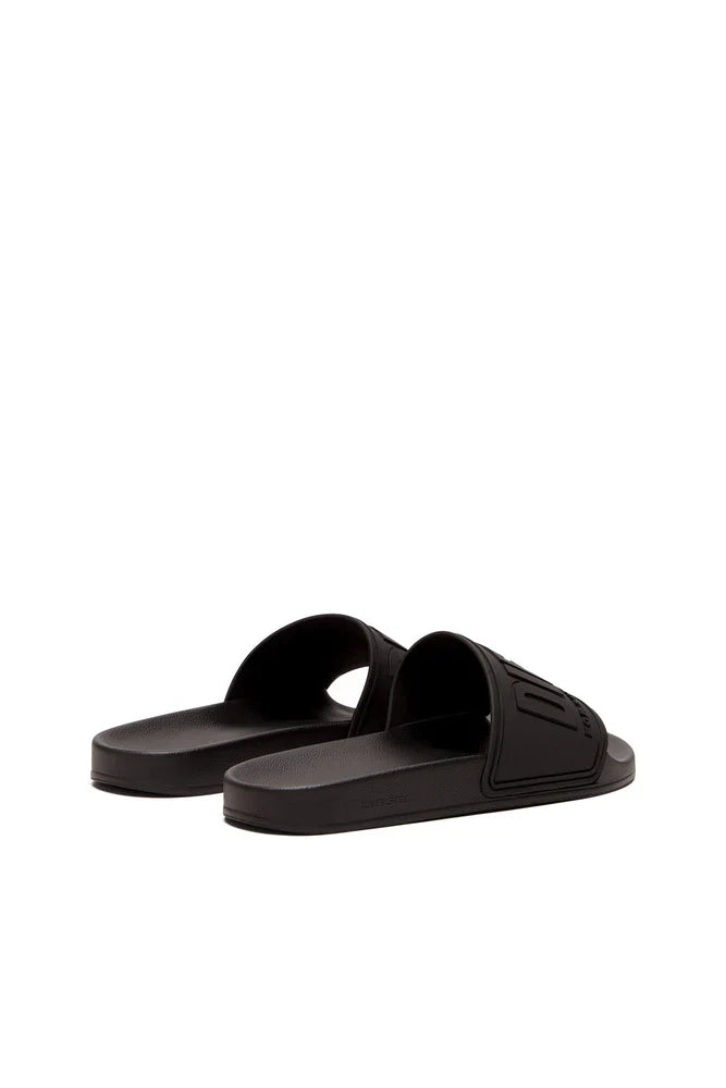 Diesel Sa-Mayemi-Pool Slides With 3D Logo "All Black"