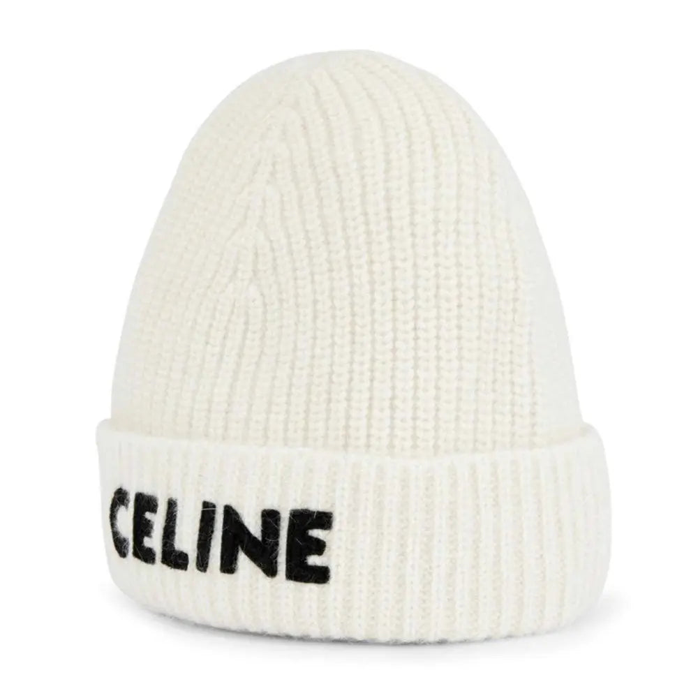 Celine Laine Knit Beanie "white"
