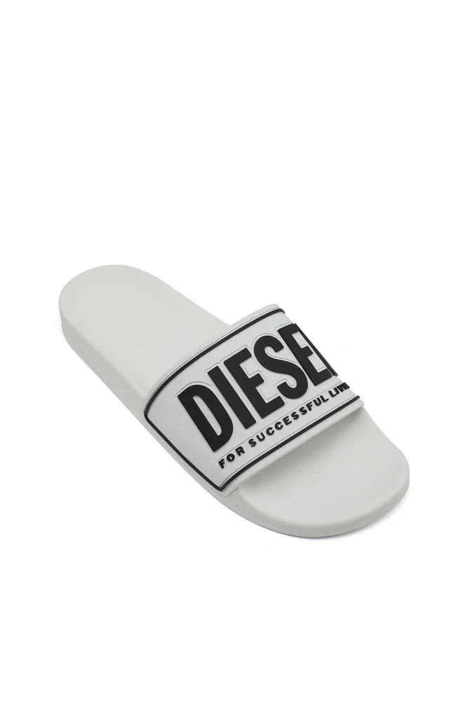 Diesel Sa-Mayemi-Pool Slides With 3D Logo "White"