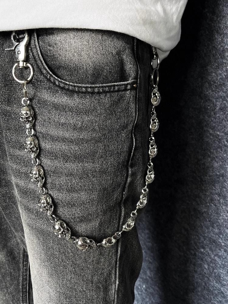 Skull pants side chain