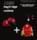 College jacket & fitted cap