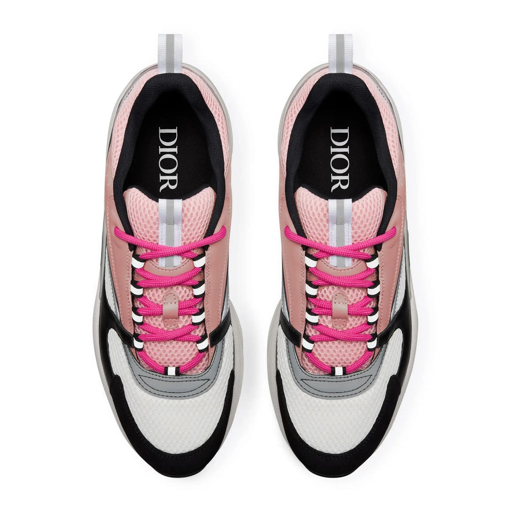 Dior B22 Pink White Black Calfskin Trainer FULLY BOXED