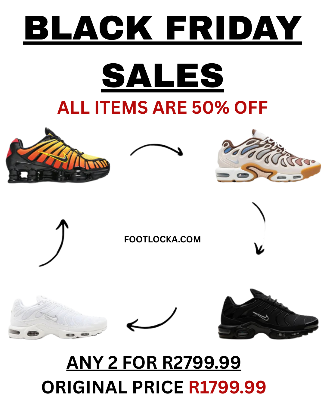 Any 2 Nike Air Max Plus