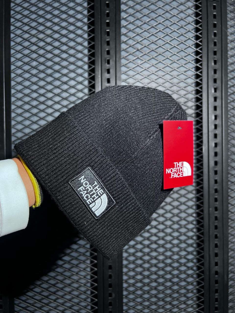 North Face TNF Logo Box Cuffed Beanie