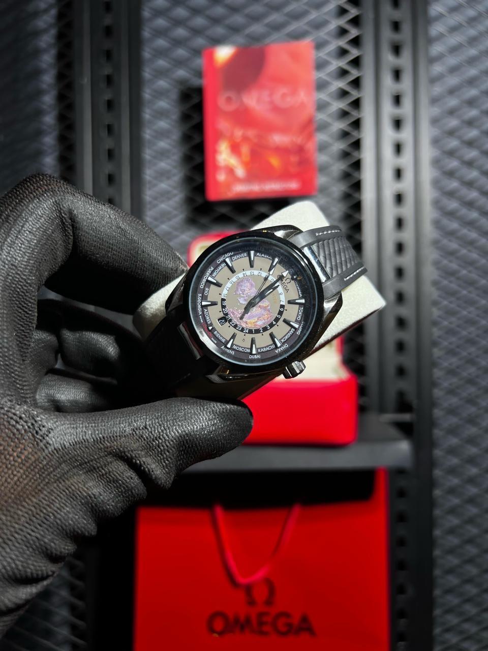 Omega Watch "Black Rubber Straps"